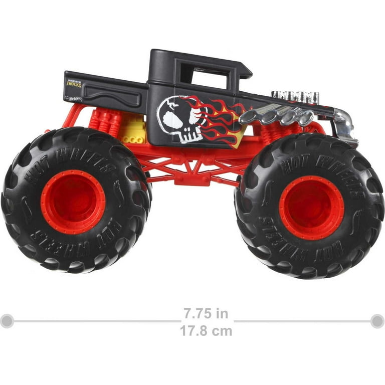  Hot Wheels Monster Trucks Oversized Bone Shaker 1:24 Scale :  Toys & Games