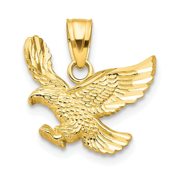 10K Gold Eagle Charm Pendant Jewelry