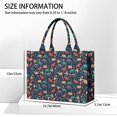 thumbnail image 3 of Large Capacity Tote Bag,DarkBlue Colorful Dinosaurs Pattern Handbag Fashion Luxury Tote Bag,15.7"x13"x 5.1" Inches,Laptop Compatible, 3 of 6