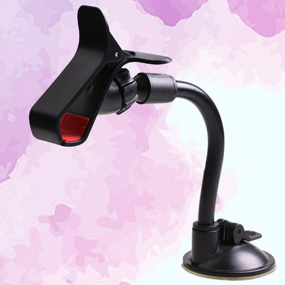 BEADCEST Black Car Phone Holder with Cup, 360° Rotating Windshield Mount for Dashboard and Hands-Free Use