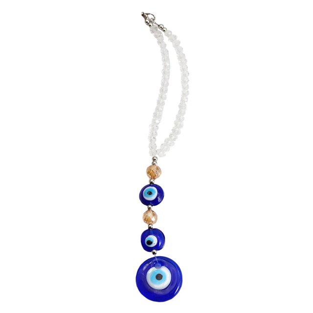 MasteelfCA Pendentif Clé de Voiture Perlé Porte-Clés Yeux Bleus Pendentifs Clé Décoration pour Amis