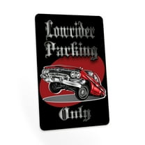 Lowrider Parking Only, Hot Rod Décor, Parking Sign, Signs for Garage, Man Cave Signs, Vintage Sign, 12x18 112182001017