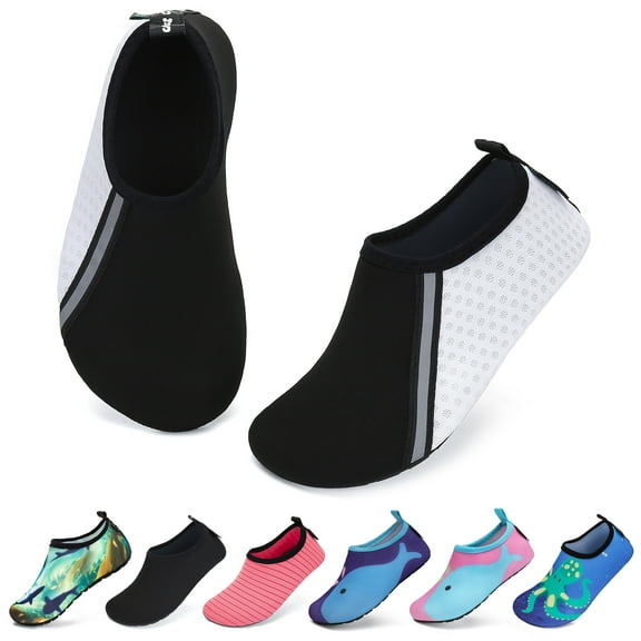 SAGUARO Unisex Kids Water Shoes Boys Girls Sports Aqua Socks Quick Dry Breathable Barefoot Skin Shoes for Outdoor Swimming Pool Beach