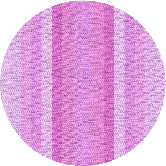 Ahgly Company Machine Washable Indoor Round Transitional Bright Neon Pink Purple Area Rugs, 4' Round