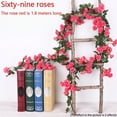 thumbnail image 4 of 2 Pack 69/45 Heads Artificial Rose Vine Flowers Garlands Decorations Garden Craft Rose Ivy Plants for Wedding Arch Arrangement, Artificial Flowers Fake Rose Vine Garland Plants Hanging Rose, 4 of 8