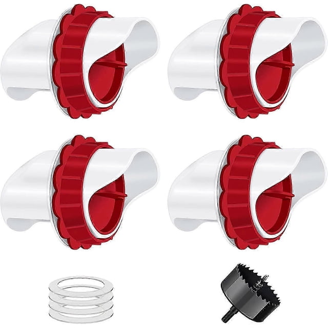 Comedero automático para pollos y gallinas, kit de gravedad para cubos, barriles y contenedores, con 4 puertos.