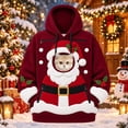 thumbnail image 2 of CAIVO Men Women Unisex Christmas Pet Pouch Hoodie Snowman Sweatshirt with Pocket for Dogs Cats With Zipper Pockets For Holiday Party Tops, 2 of 6