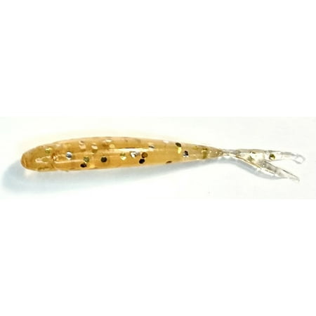Appalachian Baits Split Tail Mountin Minnerz Fool s Gold 2 Soft-Sinking Fishing Bait Minnows Unscented 15 count