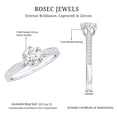 thumbnail image 6 of Cubic Zirconia Solitaire Engagement Ring with Side Stones (Half Carat, AAAA Quality), 925 Sterling Silver, US 4.00, 6 of 7