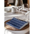 thumbnail image 6 of Navy Blue Striped Cloth Napkins Set of 8 Reusable Dinner Napkins, Modern Abstract Art Geometric Stripes Cocktail Napkin Washable Table Napkins for Wedding/Holiday Party/Baby Shower 20"x20", 6 of 7