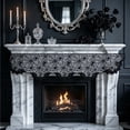 thumbnail image 5 of Halloween Web Brocade Fireplace Mantel Scarf, European Lace Spiderweb Tablecloth Runner, Fabric Cover for Home Dining Table Room Decor, Lazyguy, 5 of 6
