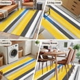 thumbnail image 6 of Abstract Gradient Area&nbsp;Rug 2.7x5ft Blue Grey Yellow Stripe Non-Slip&nbsp;Washable Square&nbsp;Rugs Soft Felt Indoor Floor Mat for Bedroom Kitchen Living Room Bathroom, 6 of 9