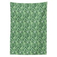 thumbnail image 3 of Ambesonne Banana Leaf Tablecloth Rectangular Table Cover, Plantain Leaves, 52"x70", Hunter Green Pale Green, 3 of 4