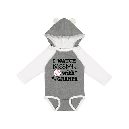 

Inktastic I Watch Baseball with My Grampa Gift Baby Boy or Baby Girl Long Sleeve Bodysuit