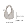 thumbnail image 7 of husxh Women Corduroy Hobo Handbag Ruched Shoulder Bag Adjustable Strap Slouchy Tote Bag with Zipper Hobo Purse for Work Travel, 7 of 7