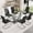 1 Table+6 Black Chairs, variant on NYEESS 7-Piece Glass Dining Table Set for 6 with Tempered Glass Top and 6 Upholstered PU Chairs Chrome Base for Dining Room Kitchen