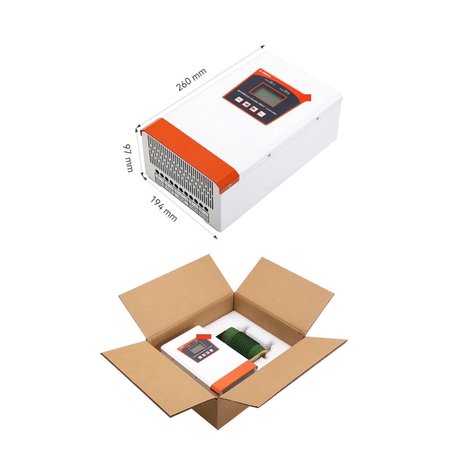 Solar & Wind Hybrid System Double MPPT Charge Controller 4kW 12v 24v & 24v 48v Auto Regulator