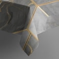 thumbnail image 5 of Gray Gold Hexagon Marble Pattern Square Tablecloth,Waterproof Square Table Cover,Wipeable Spillproof Washable Table Cover for Home Kitchen Party Decor 42"X42"(107x107cm), 5 of 6