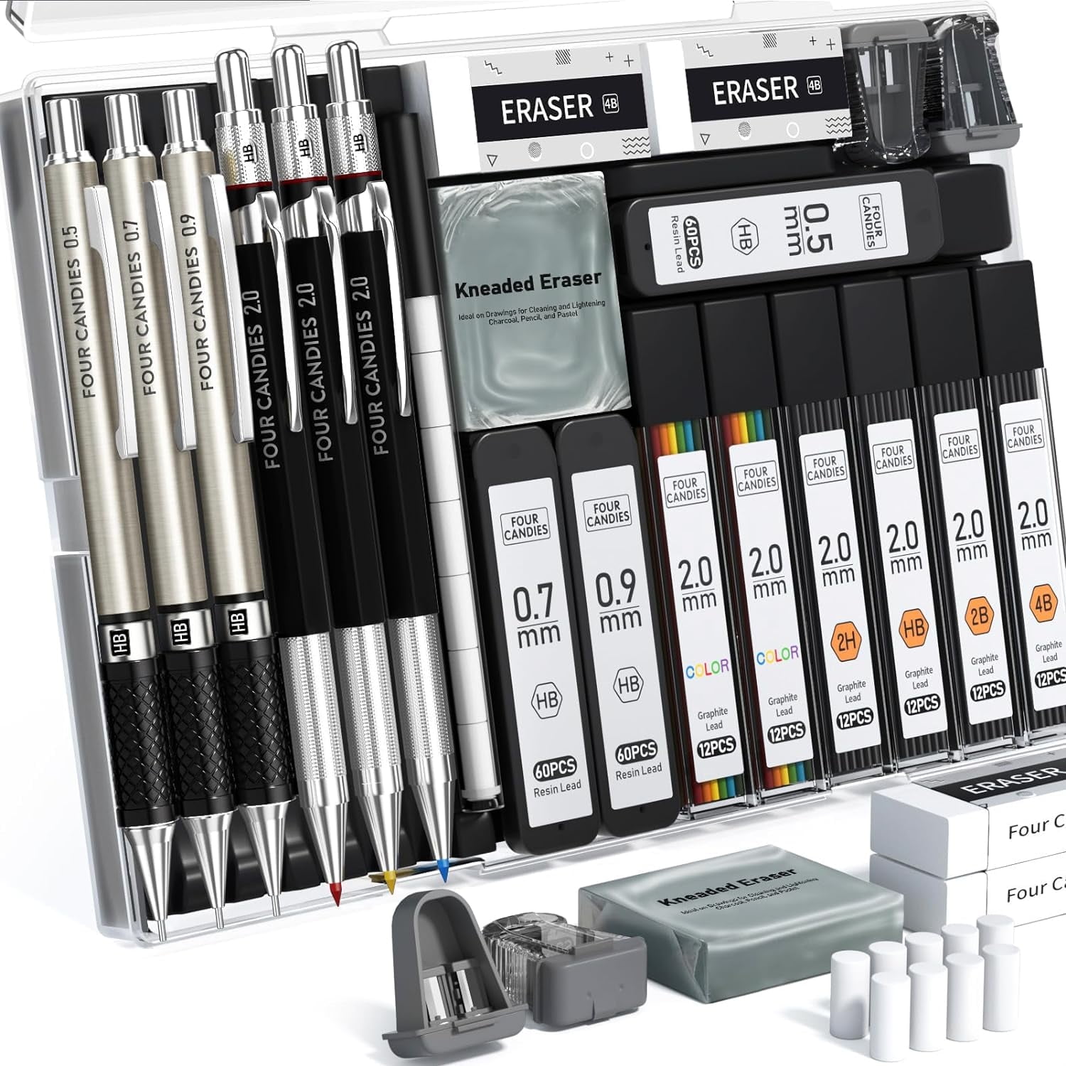 Four Candies Metal Mechanical Pencil Set 6-Piece photo 1