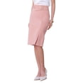 thumbnail image 4 of INSPIRE CHIC Women's Pencil Skirt High Waist Elegant Work Office Bodycon Skirts S Pink, 4 of 5