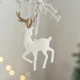 thumbnail image 4 of Colgantes para árbol de Navidad con purpurina, adornos de ciervo blanco, alce de Navidad 2024, decoración navideña para el hogar, juguetes para niños, Año Nuevo 2025, 4 of 5