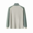 thumbnail image 2 of Womens Zip Up Sweatshirt Long Sleeve Color Block Tops Stand Up Collar Jacket With Zipper Pocket White M, 2 of 2