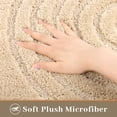 thumbnail image 2 of Vaukki Geometric Bathroom Rug Set of 3 Microfiber Soft Absorbent Non Slip Bath Rugs for Bathroom，(18"x26"+20"x47"+20"x24"，Beige), 2 of 9