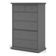 thumbnail image 3 of Allora 6 Drawer Engineered Wood Chest in Black Lead, 3 of 10