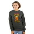 thumbnail image 3 of Will Trade Sister for Pizza Joke Long Sleeve TShirt Men Women Brisco Brands S, 3 of 6