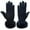 Black, variant on Solid Color Gloves with Plush Cuffs, Classic Polyester Fashion Gloves for Women, Soft Fur Trimmed Wrist Warmers, Lightweight Party and Evening Wear Accessories Black