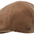 thumbnail image 6 of Walrus Hats Tan Luxe Grand Master Duckbill Cap – Classic 6-Panel Wool Blend Flat Cap – Suede Brim Underside & Soft Cotton Liner for Timeless Comfort, 6 of 7