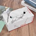 thumbnail image 2 of Rectangular PU Leather Tissue Box Napkin Holder, Used in Home Office, Hotel Room Napkin Box, Decorative Black (S-Black Marble Pattern), 2 of 5
