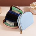 thumbnail image 3 of Women's Stylish Solid Color Zipper Purse Card Slot Credit Card Holder Compact Wallet For Daily Use, 3 of 4