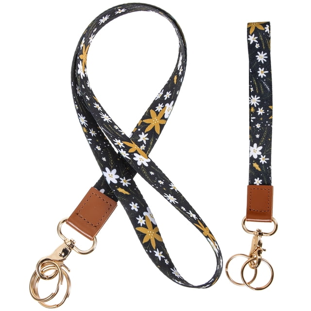 1 Set ID Card Lanyard Wrist Lanyard Phone Hanging Strap Cell Phone Strap Key Lanyard