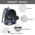 thumbnail image 4 of Crustacean Seafood Marine Ocean Travel Backpack – Lightweight Student Backpack with Nautical Beach Design, Comfortable Carrying, and Anti-theft Features for Daily Use and Short Trips, 4 of 5