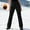 Black, variant on Women Snow Pants Fleece Lined Thermal Winter Hiking Trousers Waterproof Softshell Elastic Waist Outdoor Cold Weather New Womens Pull on Pants Casual Black S