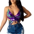 thumbnail image 1 of Tops de mujer Lentejuelas Discoteca Sin mangas Sling Summer Casual Chaleco Blusa Pompotops lopia996143, 1 of 5