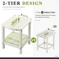 thumbnail image 2 of LovoIn Patio Garden Side Table With 2 Layer Storage,Outdoor End Tables for Your Adirondack Chair - White, 2 of 9