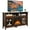 Walnut, variant on Topbuy 58" Fireplace TV Stand Media Console Table with 18" 1500W Electric Fireplace Black