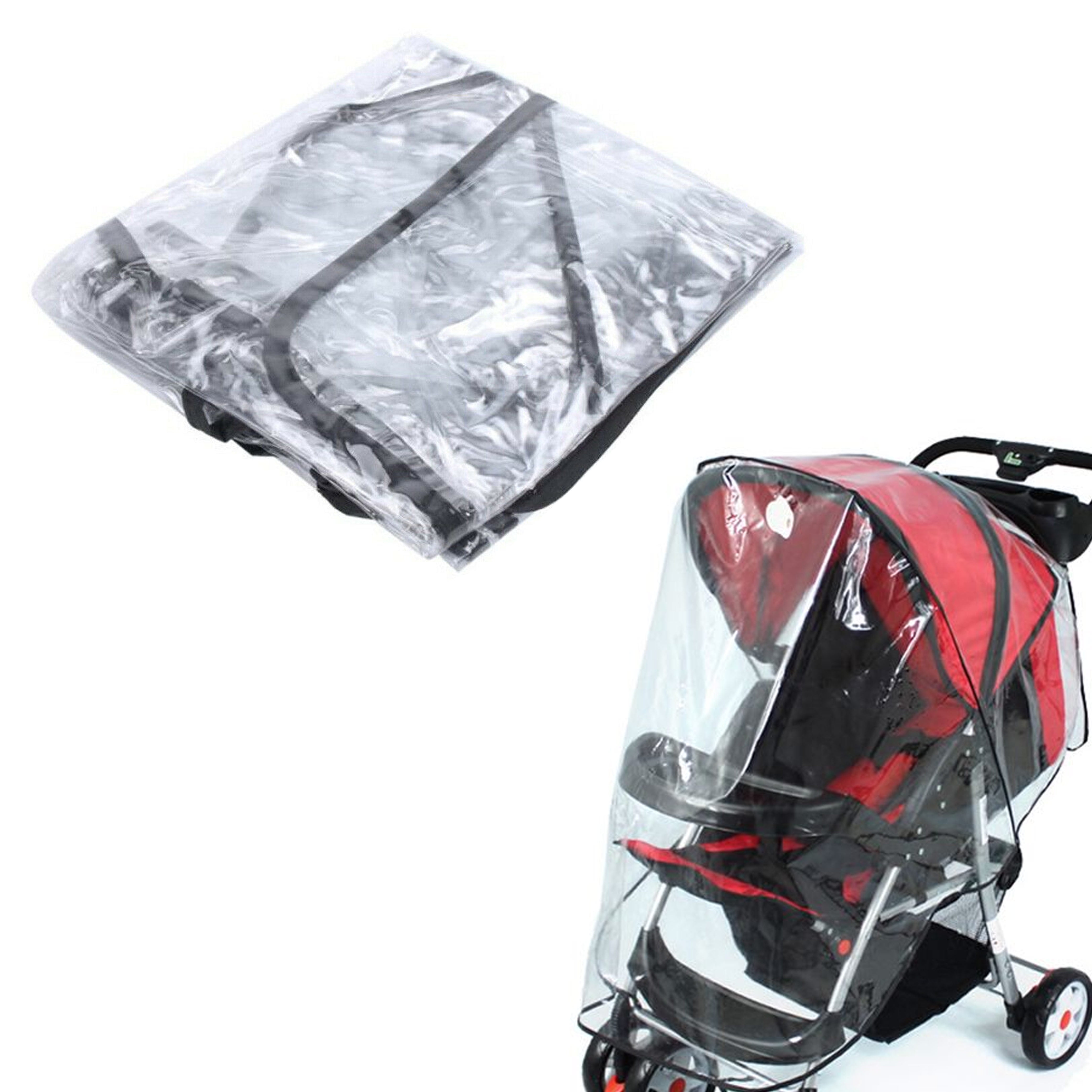 Baby Stroller Shield Waterproof Rain Cover Weather Snow Bug Canopy Universal Fit 
