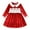 Red, variant on Toddler Elegant Girls Party Dress With Embroidery And Velvet Trim For Festive Holiday Celebrations And Casual Dress Little Girls Ruched Lace Stripe Age 6 Dresses for Red 15-18 Months