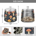thumbnail image 2 of Yayeee Ashtray with Lid for Cigarette Smokeless Stainless Steel Home Ash Holder, Black Mushroom Pattern, 2 of 7