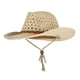 thumbnail image 4 of Sombrero de Sol de Paja con Correa Gorro de Panamá Estilo Vaquero Occidental Macarena Sombrero de vaquero para niño con correa para la barbilla, 4 of 5