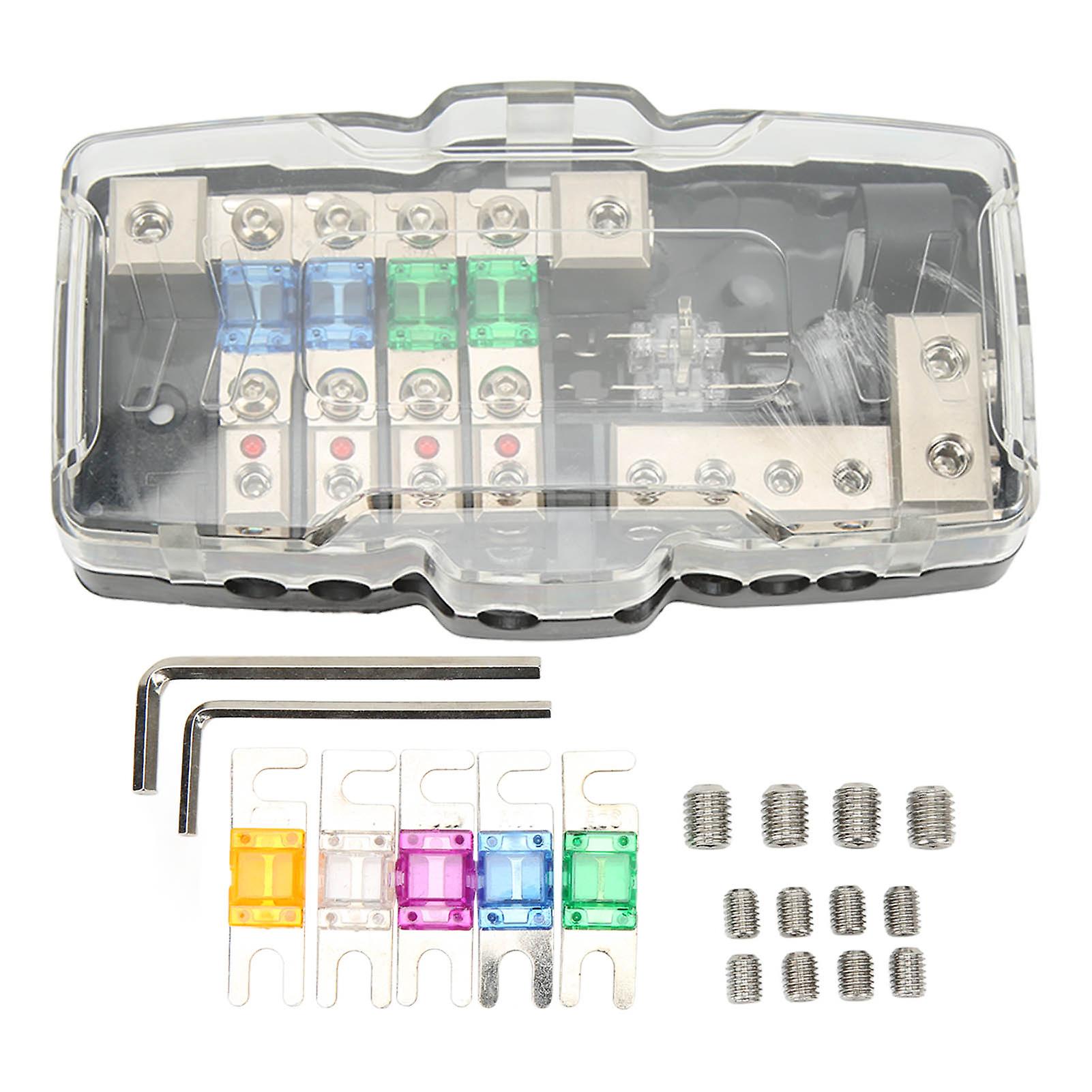 Fused Power Distribution Block, 4-Way Distribution, Suitable for Cars ...