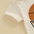 thumbnail image 5 of Sgkm Baby Clothes Boy Newborn Boy Outfits Basketball Graphic Romper Pants Hat Toddler Game Day 3pcs Outfit, 5 of 9