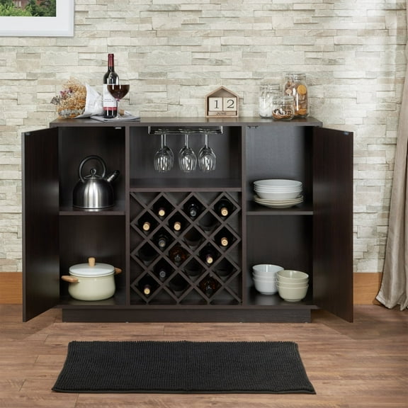 Newboti Hazen Espresso Finish Wine Cabinet 747022152725371
