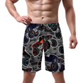 thumbnail image 2 of NICKSUN Men's Swim Trunks, Cute Print Quick Dry Summer Board Beach Shorts with Mesh Lining and Pockets, 2 of 6