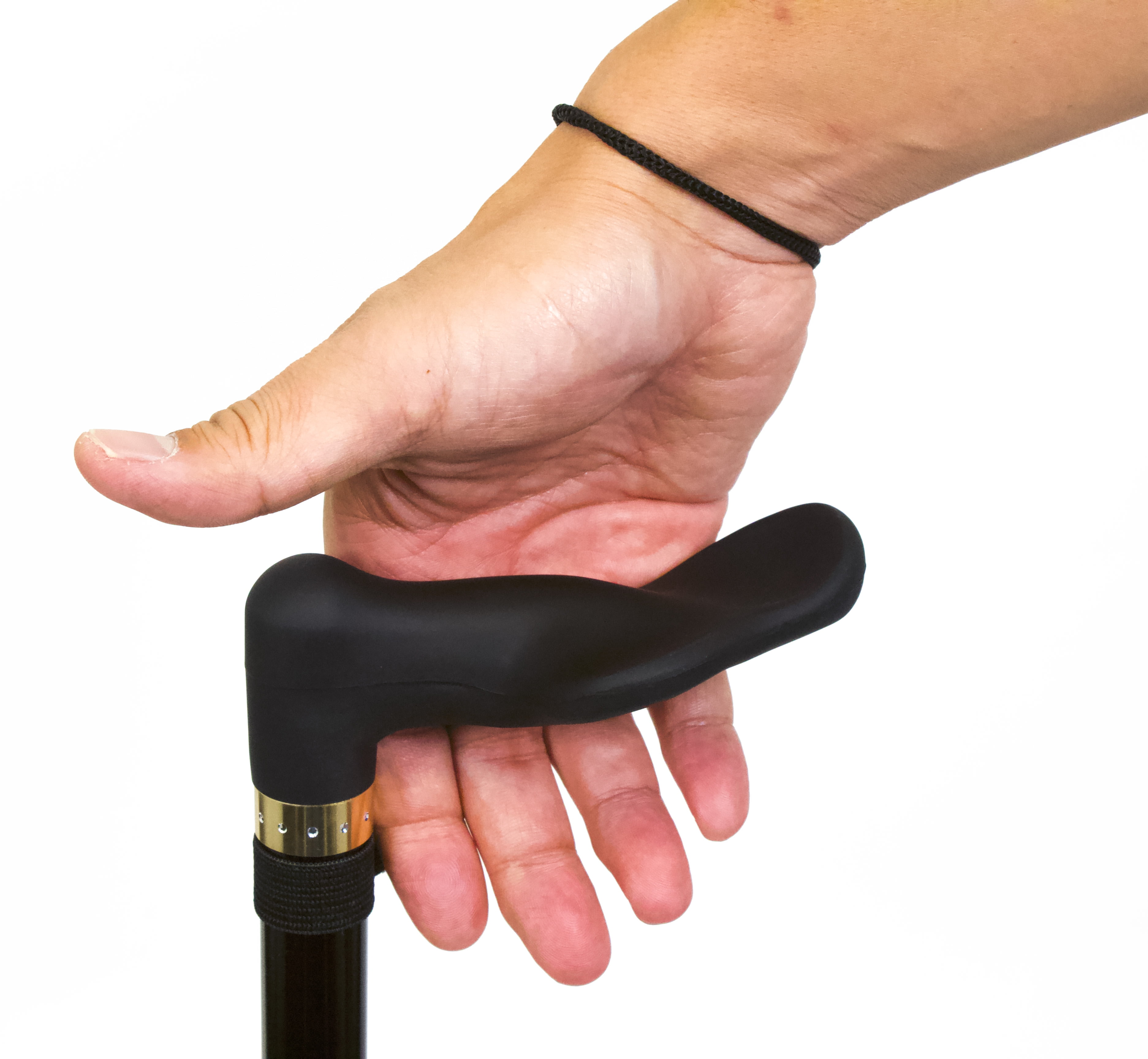 RMS Walking Cane with Palm Grip Orthopedic Handle for Right Hand