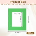 thumbnail image 2 of Uxcell 10Pcs Picture Mat 8"x10" Bevel Cut Frame Mattes for Display Art Measuring Green, 2 of 7