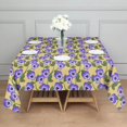 thumbnail image 3 of Pioneer Flower Floral Print Pattern Square Tablecloth,Waterproof Square Table Cover,Wipeable Spillproof Washable Table Cover for Home Kitchen Party Decor 52"x52"(132x132cm), 3 of 6